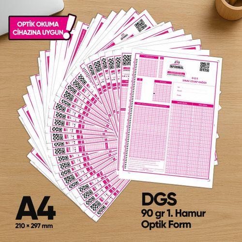 DGS Deneme Sınavları İçin 100 Adet (90 GR) Optik Form - Optik Okuma Uyumlu
