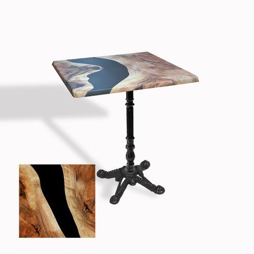 Dockers Çipa 1004 Döküm Ayak Kare Masa 60X60 cm - (Werzalit, Wermodin ve Allzalit Tabla) - Epoxy