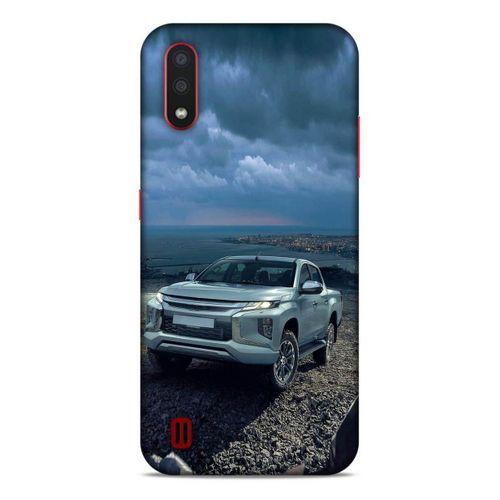 Lopard Samsung Galaxy A01 Uyumlu Kılıf PickUpX (37) Silicone Cover Açık Mavi