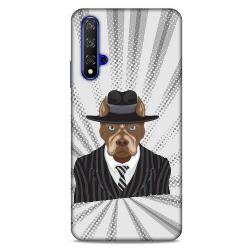 Huawei P Smart S 2020 Kılıf Köpek Kıyafetleri (8) Baskılı Kılıf Pitbull Şapka