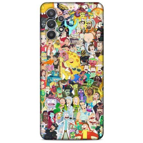 Samsung Galaxy A32 Uyumlu Kılıf Rick And Morty (36) Glitter Kılıf Cop Morty