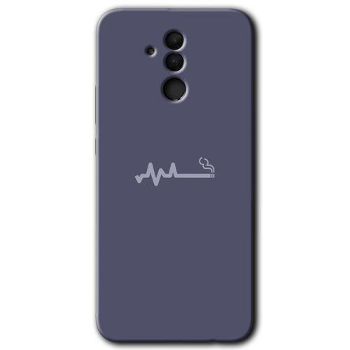 Huawei Mate 20 Lite Kılıf Baskılı Kapak - Kara-Kedi + 5D Tam Kaplayan Cam