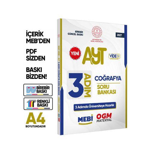 2027 AYT MEBİ-OGM 3 ADIM Coğrafya Soru Bankası RENKLİ A4 Boyut Video Çözümlü BASKI ÜCRETİ