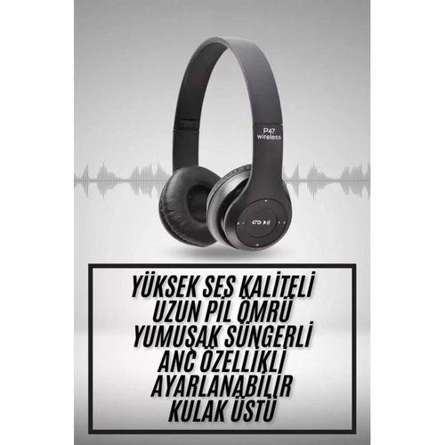 Kulak Üstü Bluetooth Kulaklık Yüksek Ses Kaliteli Ayarlanabilir