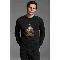 Pubg Patlama 3lvl Kask Baskılı Siyah Erkek Sweatshirt