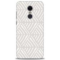 Xiaomi Redmi 5 Plus Kılıf HD Baskılı Kılıf - Gri Mozaik + Tam Ekran Koruyucu