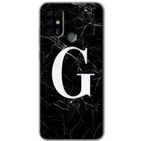 Casper Via F20 Kılıf HD Desen Baskılı Arka Kapak - Siyah Mermer Desenli G Harfi