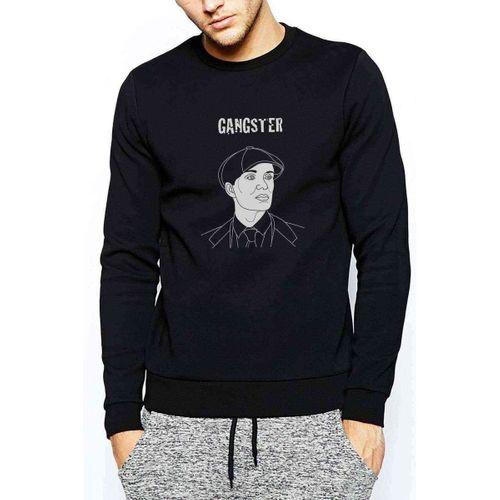 Peaky Blinders Gangster Baskılı Siyah Erkek Sweatshirt