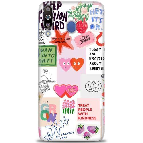 Samsung Galaxy M30 Kılıf HD Baskılı Kılıf - Keep Fashion + Tam Ekran Koruyucu