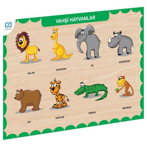 CAAHS-3213 CA GAMES AHŞAP VAHŞİ HAYVANLAR BUL-TAK