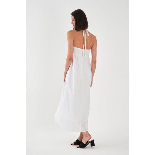 ALEXANDERGARDI Halter Yaka Brode Detaylı Maxi Elbise