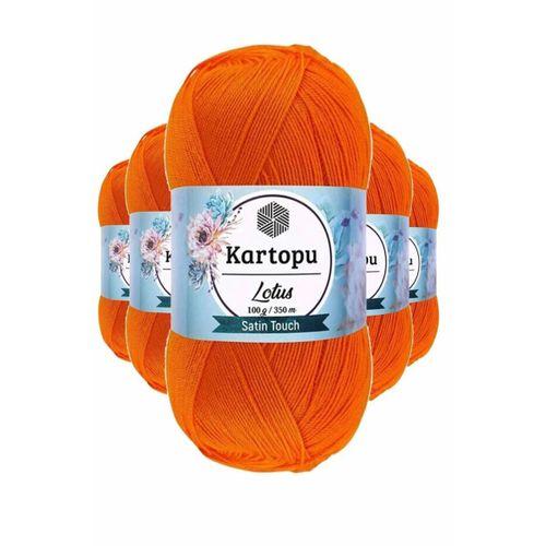 5 Adet Lotus Bikini Büstiyer Bluz Örgü İpi K273 Turuncu