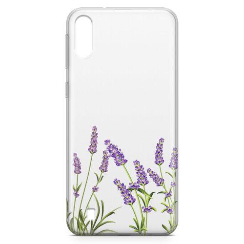 Samsung Galaxy M10 Kılıf Lavanta Kolonyası Arka Kapak Koruma Desenli Full Koruyucu