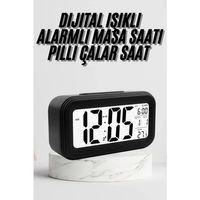 Dijital Masa Saati Termometre Takvim Led Ekran Pilli Ev Ofis Masası
