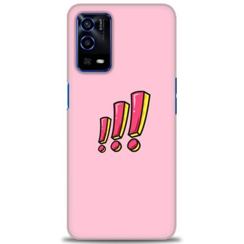 Oppo A55 Kılıf HD Baskılı Kılıf - Ünlem + Tam Ekran Koruyucu