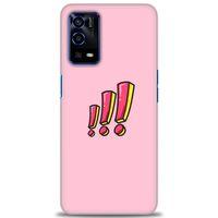 Oppo A55 Kılıf HD Baskılı Kılıf - Ünlem + Tam Ekran Koruyucu