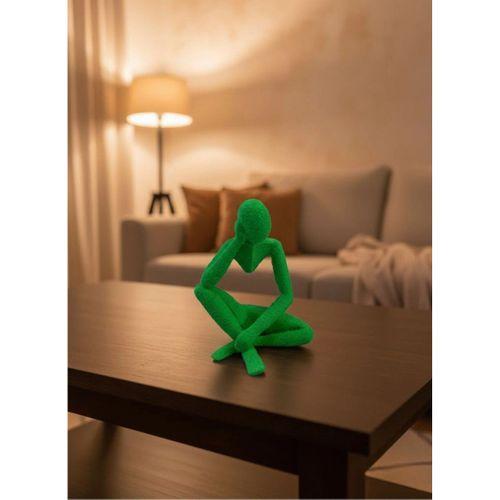 Dekoratif Yeşil İnsan Figürü Modern Masa Ve Raf Süsü