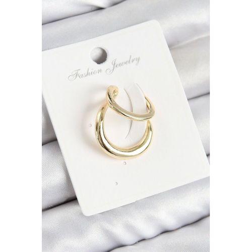 Pirinç Halka Model Gold Renk Sağ Kıkırdak Küpe