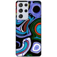 Lopard Samsung Galaxy S21 Ultra Uyumlu Kılıf Soyut Sanat (25) Baskılı Antişok Kapak