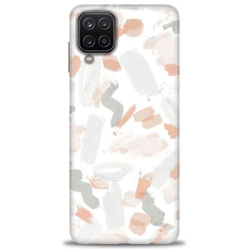 Samsung Galaxy M12 Kılıf HD Baskılı Kılıf - Fırça Darbeleri + Tam Ekran Koruyucu