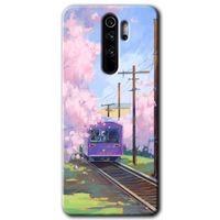 MRCİLETİSİM Xiaomi Redmi Note 8 Pro Kılıf Kapak - Rails Paint +Hayalet Ekran Yandan Gözükmez