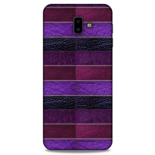 Samsung Galaxy J6 Plus Kılıf Patchwork (14) Lansman Kılıf Mor Bordo