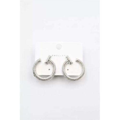 Zirkon Taşlı Küpe - Gümüş