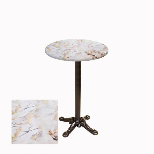 Dockers Bistro Döküm Ayak Çipa Masa - (Werzalit, Wermodin ve Allzalit Tabla 70 cm çap) - Gold