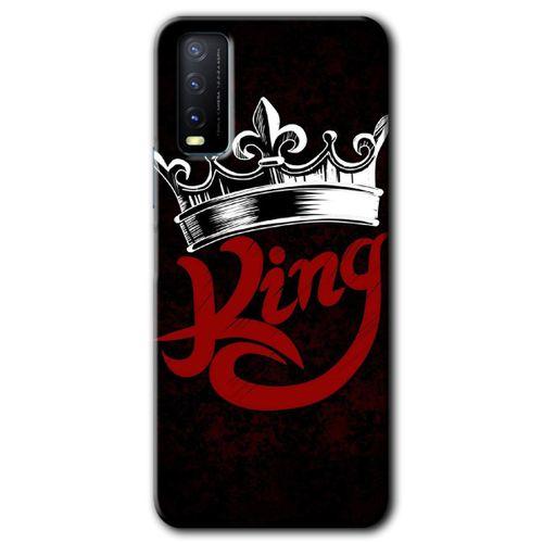 Vivo Y20s Kılıf HD Desen Baskılı Arka Kapak - King + Kırılmaz Cam