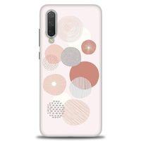 Xiaomi Mi 9 SE Kılıf HD Baskılı Kılıf - Pembe Daireler + Tam Ekran Koruyucu