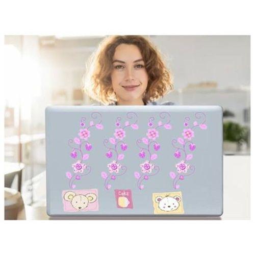 2 Adet Defter Sticker,Laptop Sticker Çiçekli Ağaç Desenli Pvc 70X50X0,5Cm