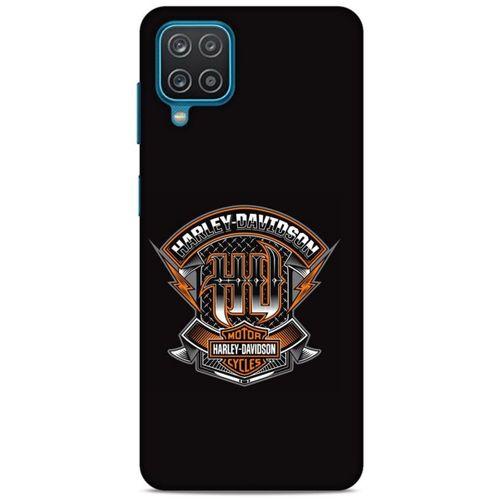 Samsung Galaxy A12 Uyumlu Kılıf Motorsiklet (39) Liquid Crystal Kılıf Harley Davidson