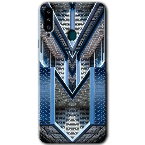 MRCİLETİSİM Samsung Galaxy A20s Kılıf Baskılı Kapak - Retro Building +Tam Ekran Koruyucu