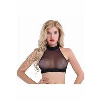 Fantezi Seksi Tül Kadın Crop - Fantezi Seksi Transparan Sütyen