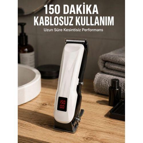 Yeni Nesil Tıraş Makinesi Uzun Şarjlı Paslanmaz Çelik Bıçaklı Yeni Nesil