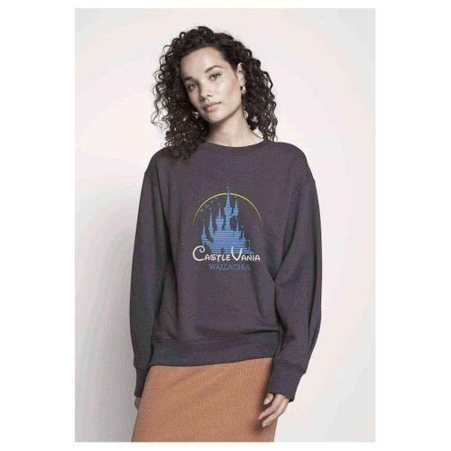 Castlevania Wallachia Baskılı Füme Antrasit Kadın Sweatshirt