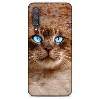 Lopard Xiaomi Mi 9 Uyumlu Kılıf Kediler (41) Tank Kılıf Haşin Mavi Göz