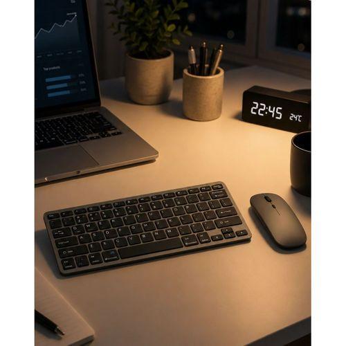 Telefon Tablet Ve Bilgisayar Uyumlu Kablosuz Klavye Mouse Kombini