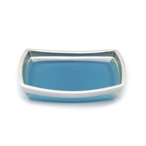 Sabunluk Gri Mavi Poliresin 14X10X2Cm Banyo Seti