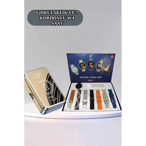 Powerbank Aynalı Bluetooth Kulaklık Ve Akıllı Saat Seti Anc Özelliği Dokunamatik