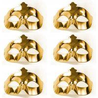 Altın Metalize Renk Düz Balo Parti Maskesi