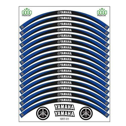 YAMAHA Yamaha Mavi Siyah Uyumlu Reflektörlü 1 Set Jant Şeridi