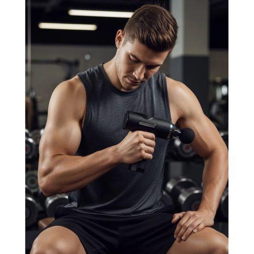 Şarjlı Masaj Tabancası 4 Başlıklı Mini Masaj Tabancası Ve Masaj Aleti