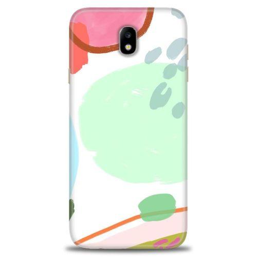 Samsung Galaxy J7 Pro / J730 Kılıf HD Baskılı Kılıf - Benekli + Tam Ekran Koruyucu