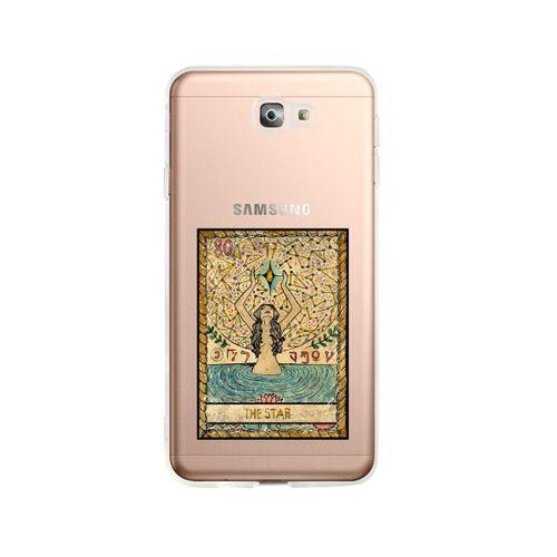 Samsung J7 Prime The Star Desenli Premium Şeffaf Silikon Kılıf