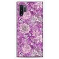 Samsung Galaxy Note 10 Plus Uyumlu Kılıf Pembe Delisi (8) Baskılı Kılıf Çiçek