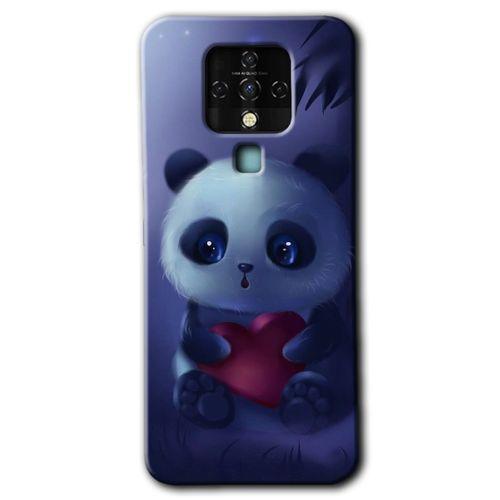 MRCİLETİSİM Tecno Camon 16 Kılıf HD Desen Baskılı Arka Kapak+Temperli Cam - Bebek Panda