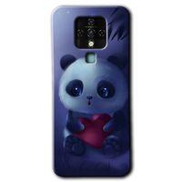 MRCİLETİSİM Tecno Camon 16 Kılıf HD Desen Baskılı Arka Kapak+Temperli Cam - Bebek Panda