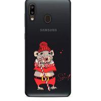 Zoologix (89) Samsung Galaxy A20 Şeffaf Kılıf Silikon Desenli