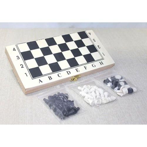 Ahşap Kutulu Satranç Ve Tavla Seti Alk4026